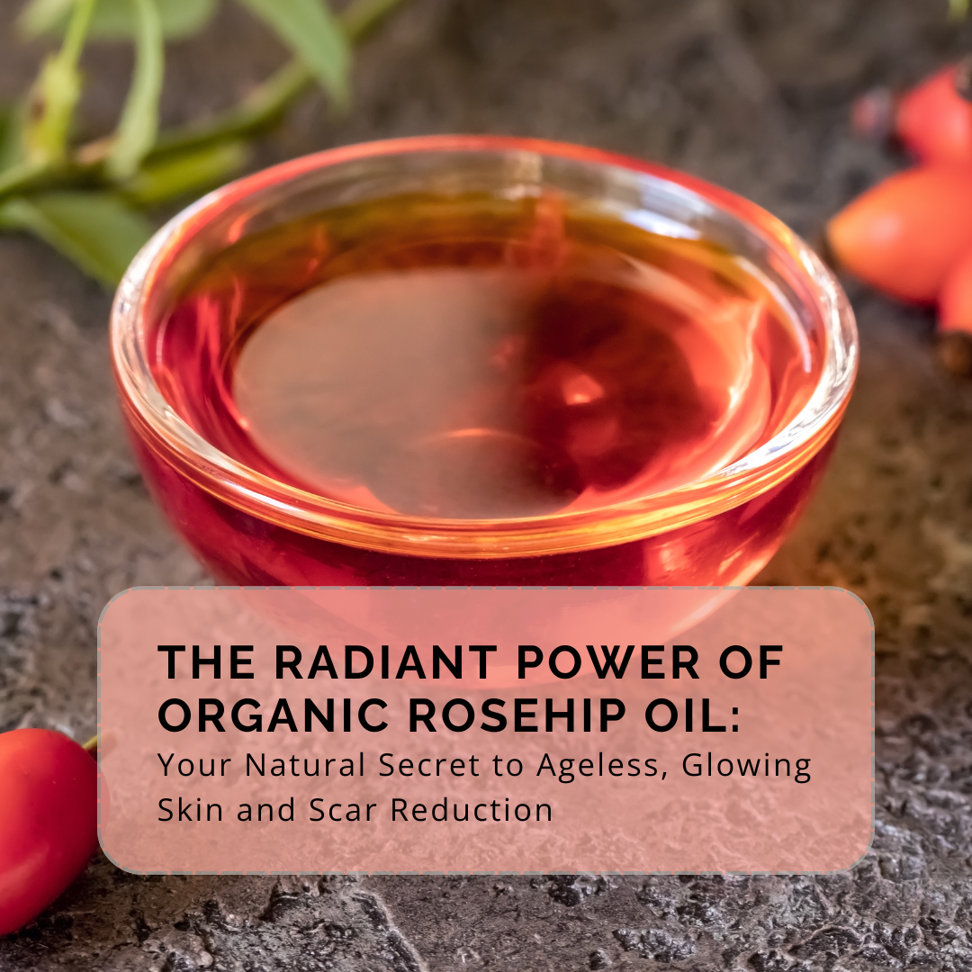 Discover the anti-ageing, scar-fading power of organic rosehip oil—rich in vitamin C, retinoids & antioxidants for glowing, youthful, hydrated skin.