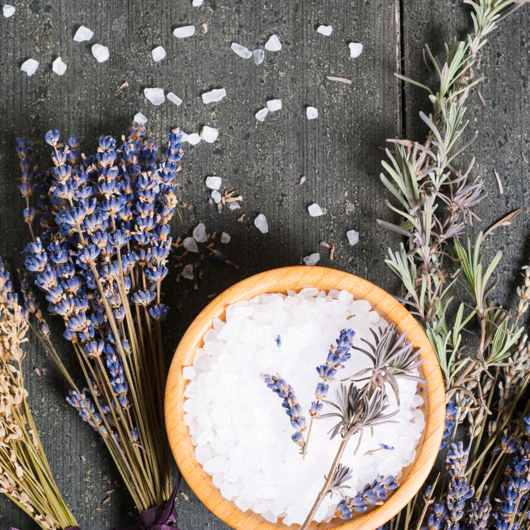 Relaxing Bath Salts. Designed to promote deep relaxation, these bath salts combine the calming power of magnesium-rich Dead Sea salt, the soothing benefits of organic gluten-free oat flour, and the gentle touch of organic arrowroot powder. Infused with the calming aroma of organic lavender essential oil, this luxurious blend transforms your bath into a tranquil retreat, helping you unwind and drift into a peaceful slumber.