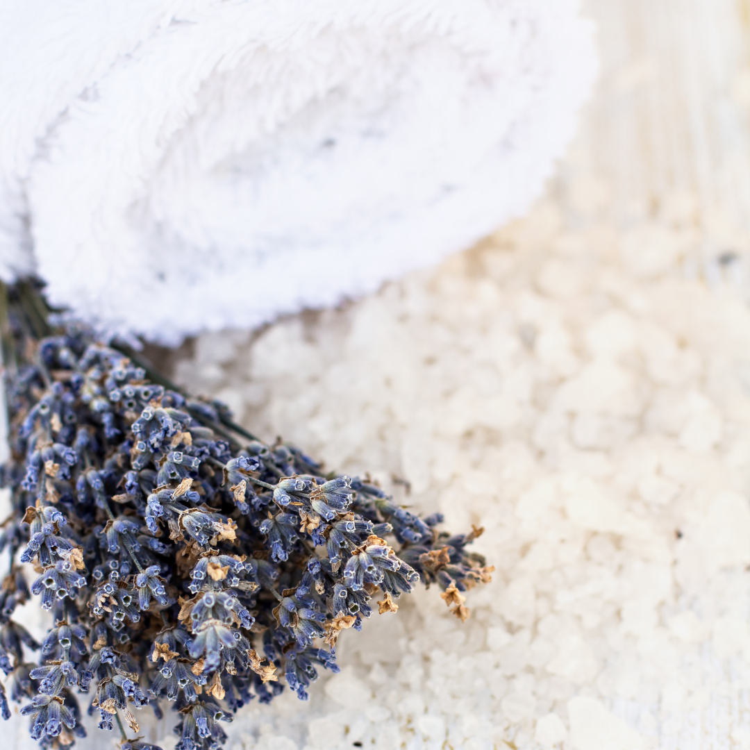 Relaxing Bath Salts. Designed to promote deep relaxation, these bath salts combine the calming power of magnesium-rich Dead Sea salt, the soothing benefits of organic gluten-free oat flour, and the gentle touch of organic arrowroot powder. Infused with the calming aroma of organic lavender essential oil, this luxurious blend transforms your bath into a tranquil retreat, helping you unwind and drift into a peaceful slumber.