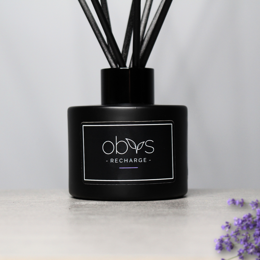 A collection of eco-luxury diffusers with natural reeds and refined, essential oil blends, bringing a subtle, sophisticated scent to any room while enhancing a sustainable, elegant home atmosphere.
