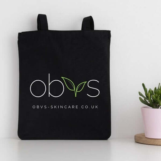 100% Cotton Obvs Skincare Reusable Tote Bag - Obvs Skincare - acne - eczema - skincare - organic