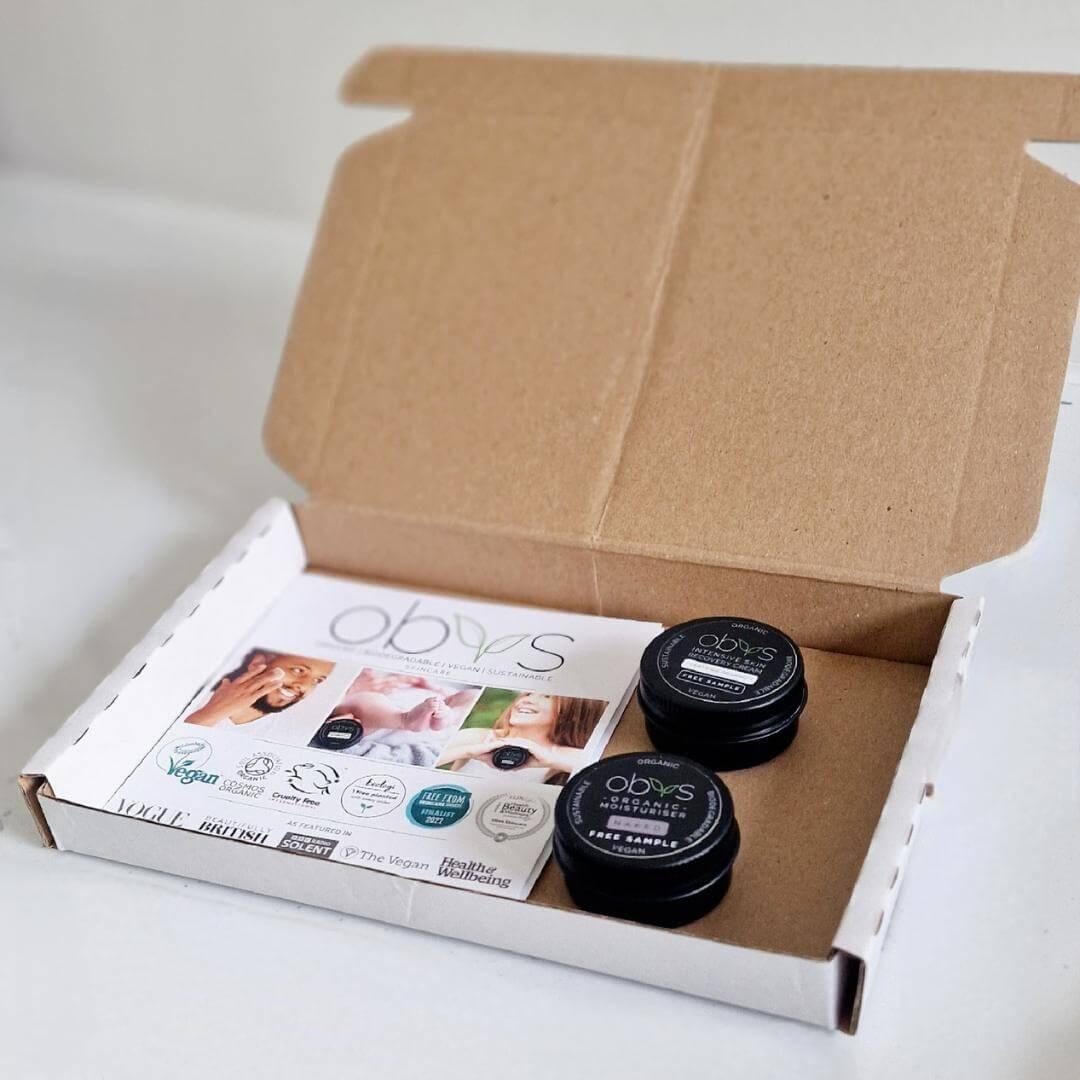 Free Samples - Intensive Skin Recovery Cream and Organic Naked Moisturiser - Obvs Skincare