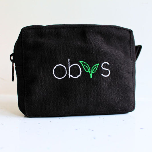 Organic Cotton Obvs Toiletry Bag - Obvs Skincare - acne - eczema - skincare - organic