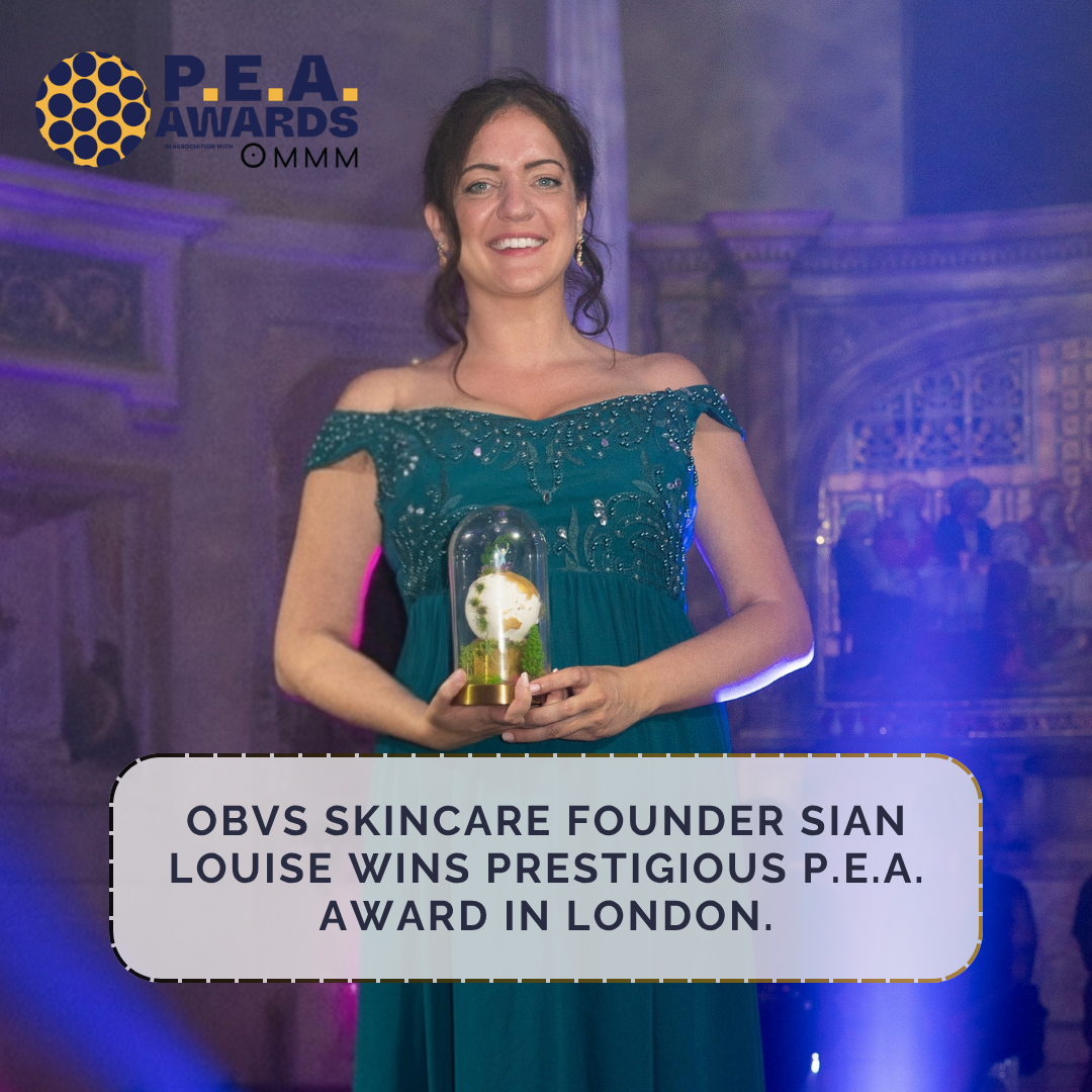 Obvs Skincare Founder Sian Louise Wins Prestigious P.E.A. Award in London
