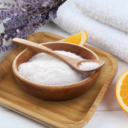 Immerse yourself in the enchanting aroma of Obvs Skincare's Signature Scent Bath Salts.&nbsp; Our unique blend captures the essence of Obvs HQ, where the delightful fragrance of organic lavender and organic mandarin essential oils fills the air. Combined with the rejuvenating power of magnesium-rich Dead Sea salt, soothing organic gluten-free oat flour, and gentle organic arrowroot powder, this luxurious creation transports you to another land, offering a blissful escape from the everyday hustle. Let every 